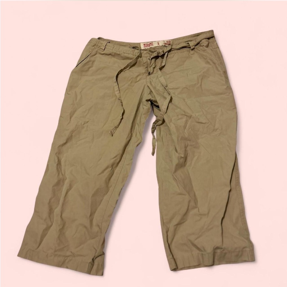 Mossimo Supply Co. Khaki Drawstring Capri Pants - Light Tan
